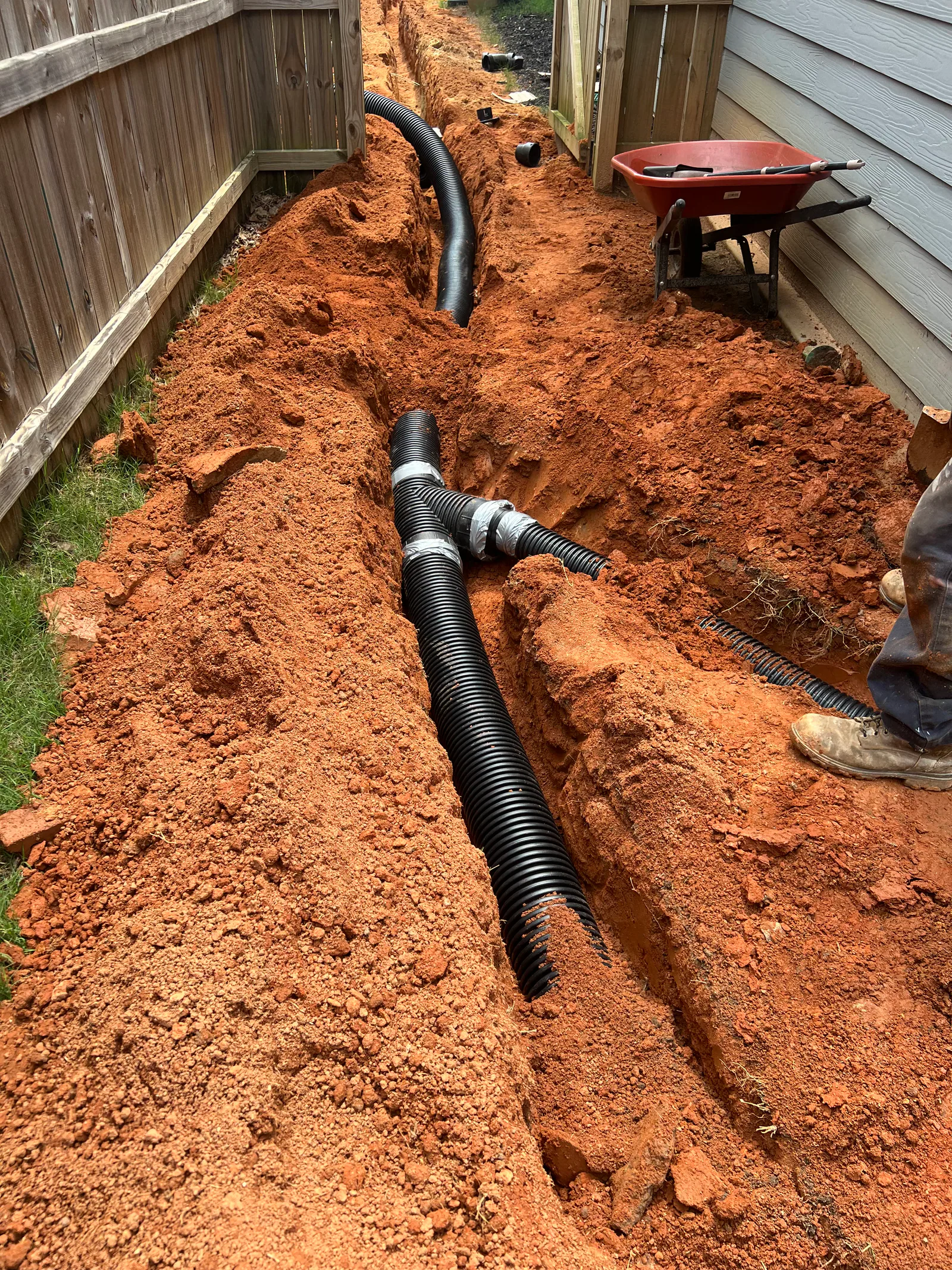 Drainage installation completed by E&D Landscaping